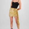 Falda mini lentejuelas detalle estola