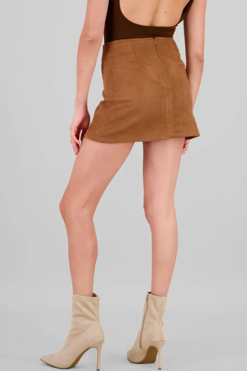 Falda mini suede lisa