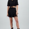 Falda mini textura olanes