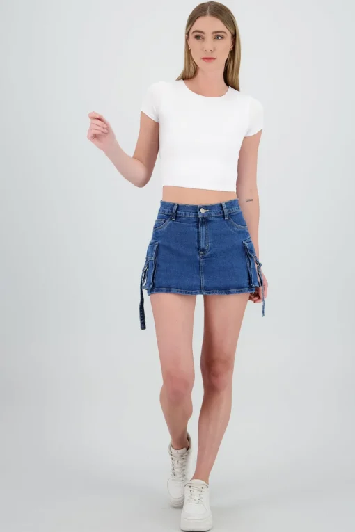 Falda short cargo