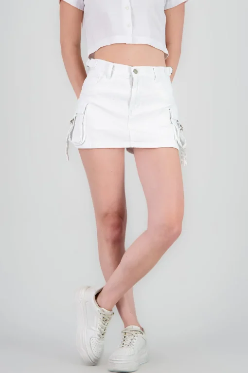 Falda short cargo tiras ajustables
