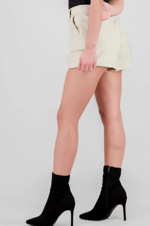 Falda short lisa PU