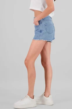 Falda short rayada