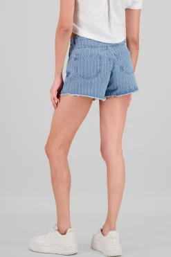 Falda short rayada