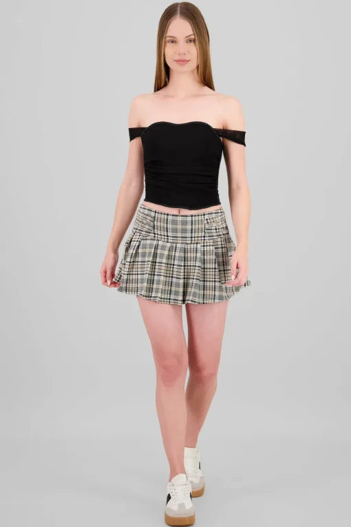 Falda tableada caudros