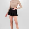 Falda tableada doble cinturon