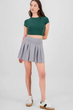 Falda tableada mini