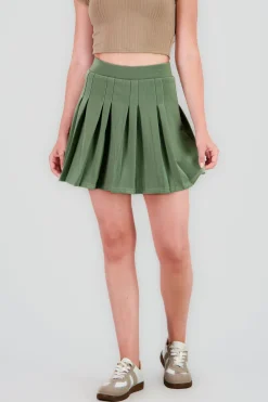 Falda tableada mini