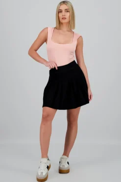 Falda tableada mini