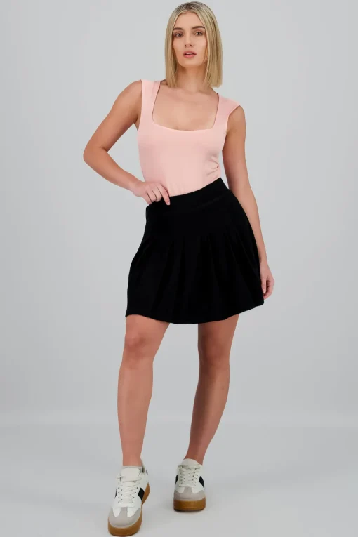 Falda tableada mini