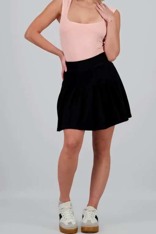 Falda tableada mini