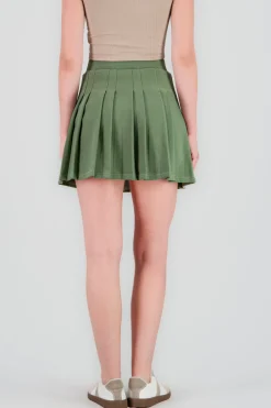 Falda tableada mini