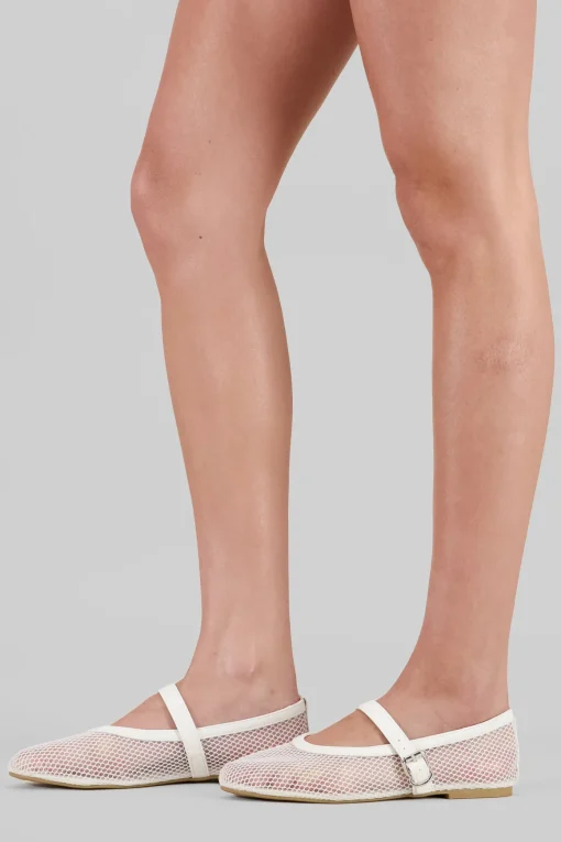 Flat mary jane mesh