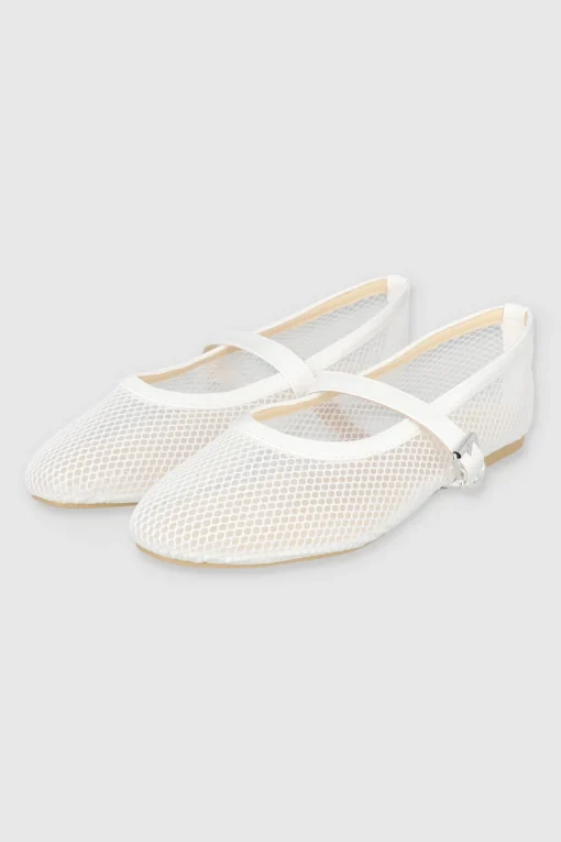 Flat mary jane mesh