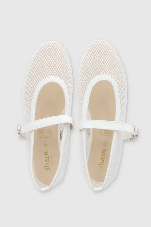 Flat mary jane mesh