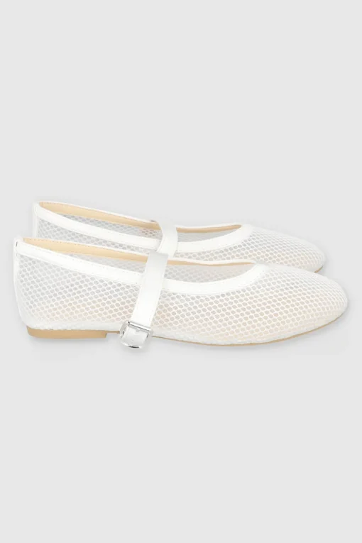 Flat mary jane mesh