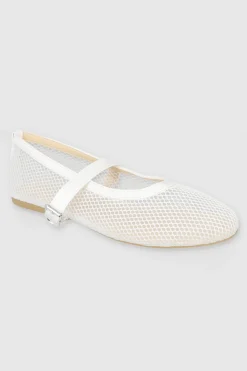 Flat mary jane mesh