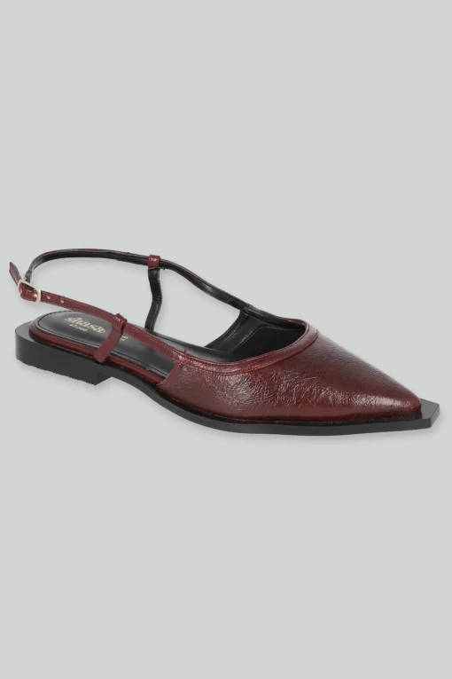 Flat suela ancha slingback crack
