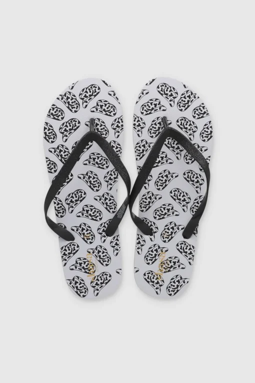 Flip flop estampado sombrero vaquero