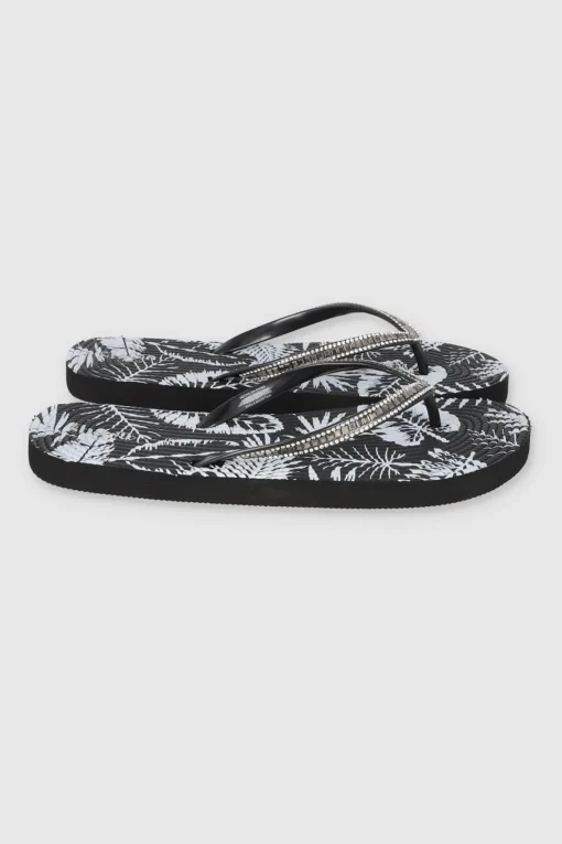 Flip Flop Print Hojas Glitter