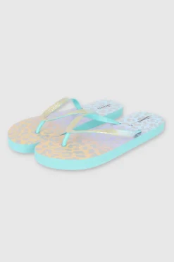 Flip Flops Animal Print Metálico