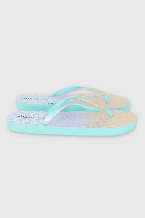 Flip Flops Animal Print Metálico