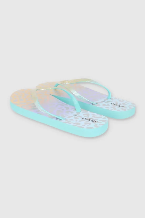 Flip Flops Animal Print Metálico