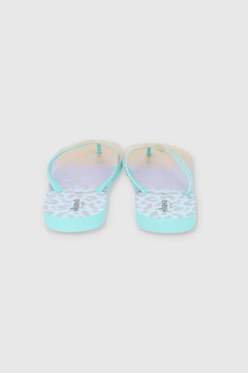Flip Flops Animal Print Metálico