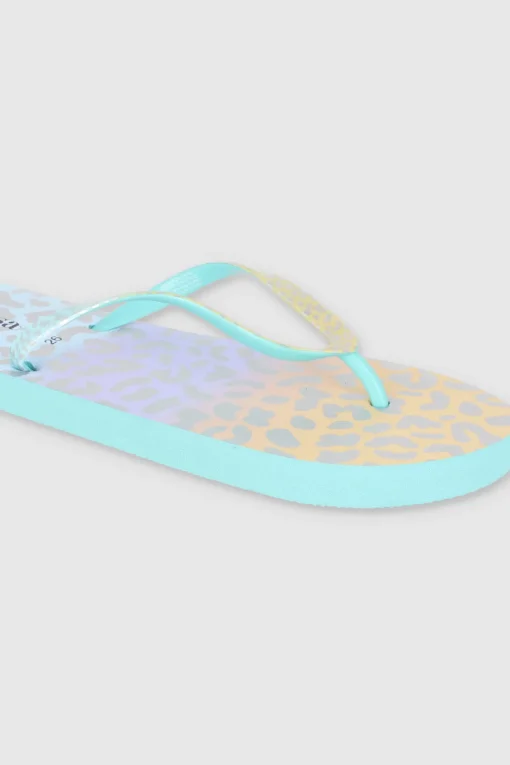 Flip Flops Animal Print Metálico