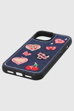 Funda cel i15 bordado denim