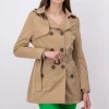 Gabardina ajustada capucha