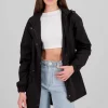 Gabardina corta botones