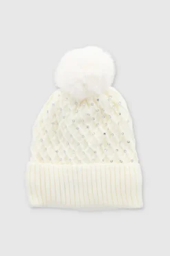 Gorro tejido rombos