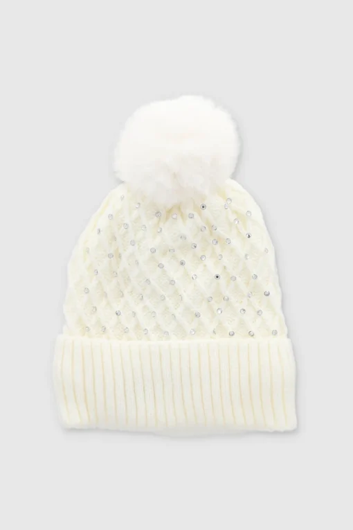 Gorro tejido rombos