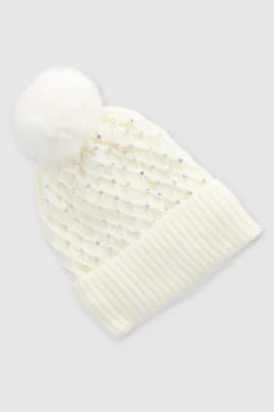 Gorro tejido rombos