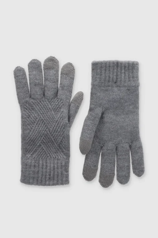Guantes tejido jaspeado