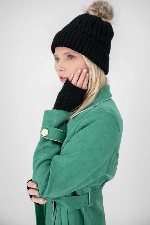 Guantes tejido trenzado