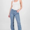 Jeans flare tiro medio
