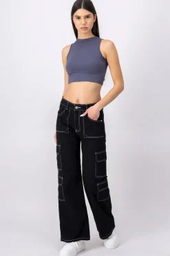 Jeans Straight 4 Bolsillos Laterales