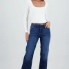 Jeans straight corte básico