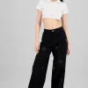 Jeans wide leg estrellas brillos