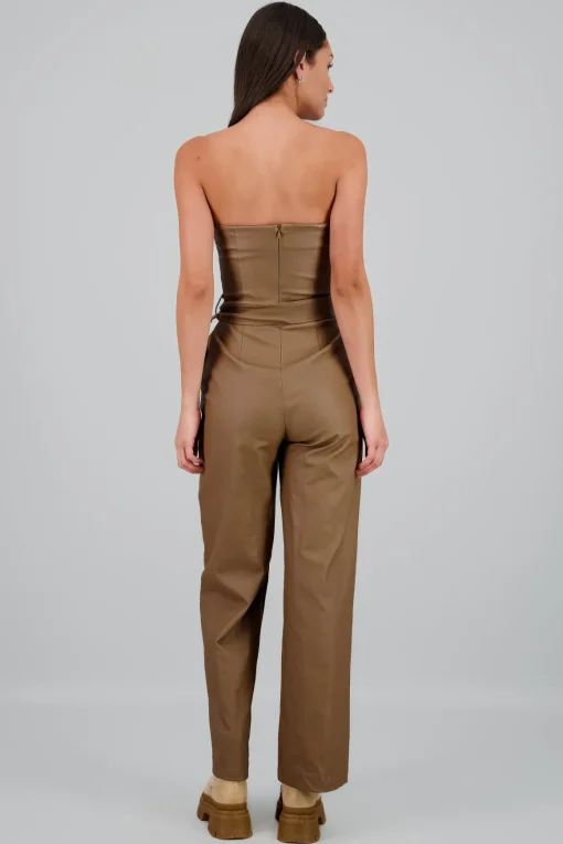 Jumpsuit pu strapples