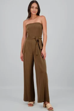 Jumpsuit strapless sastreado