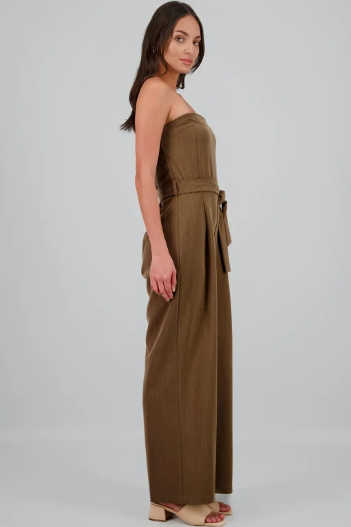 Jumpsuit strapless sastreado