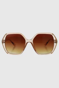 Lente cuadrado geometrico con borde metalico