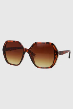 Lente cuadrado geometrico con borde metalico