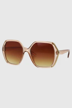 Lente cuadrado geometrico con borde metalico