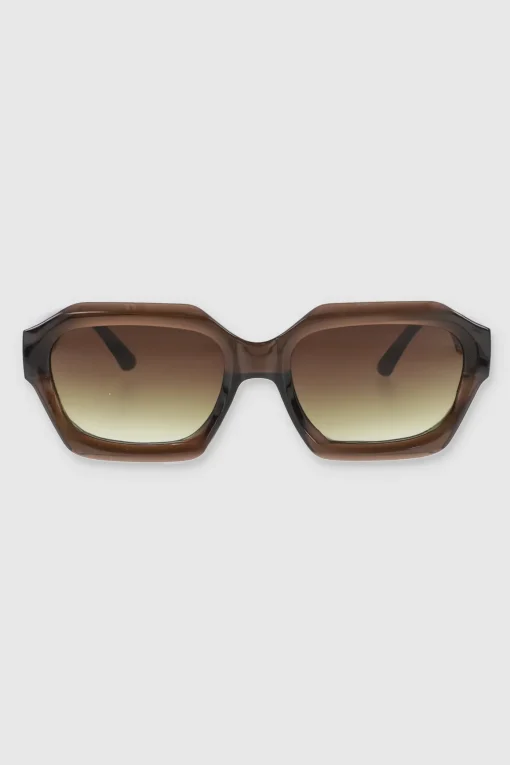 Lente Rectangular geometrico marco grueso