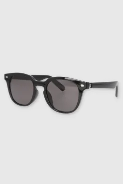 Lente wayfarer pasta delgada detalle metalico