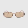 Lentes cuadrados transparentes